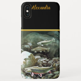 Zalmvis zwemt onder het watermonogram Case-Mate iPhone case