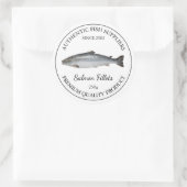 Zalmvisfilet Verpakkingsetiket Ronde Sticker (Tas)