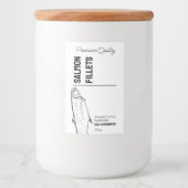 Zalmvisfilets Productlabel Voedselcontainer Etiket (Voorkant)