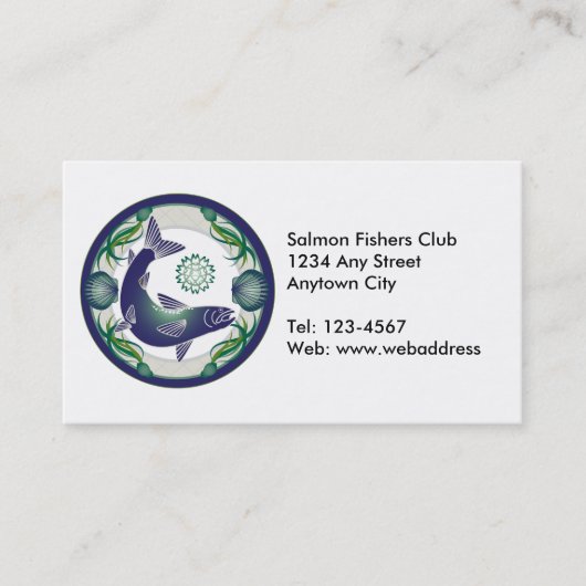Zalmvisitekaartje Visitekaartje (Voorkant)