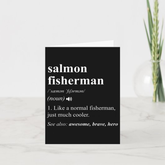 Zalmvisser Definitie Grappige zalm Gevist Kaart (Voorkant)