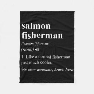 Zalmvisser Definitie Grappige Zalm Vissen Fleece Deken