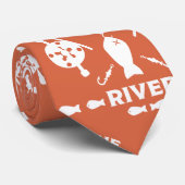 Zalmvisserij Canada Stropdas (Opgerold)