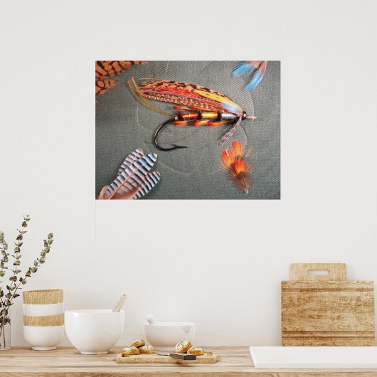 Zalmvlieg "The Popham" Poster (Keuken)