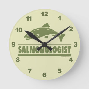 Zalmvliegen vissen ronde klok