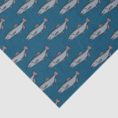 Zalmzwembloem PNW Vist visschroot Tissuepapier (Detail)