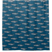 Zalmzwempatroon PNW Vist vis Douchegordijn (Voorkant)