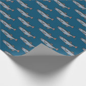 Zalmzwempatroon PNW Vist viscadeaus Cadeaupapier (Hoek)