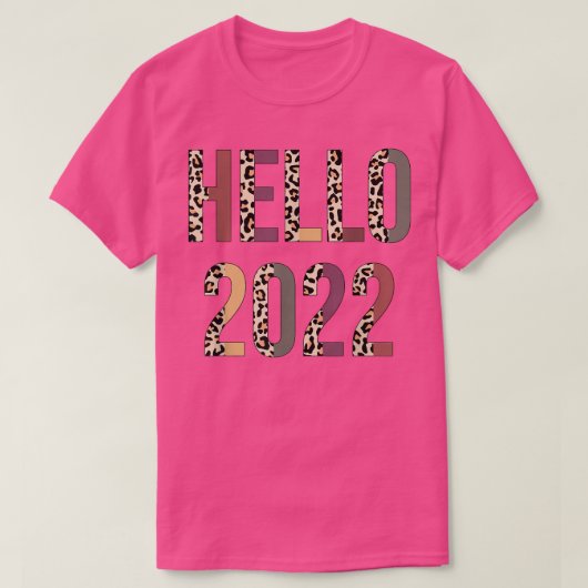 ZAlR Hallo 2022 Lopard Happy New Year Party Count T-shirt (Design voorkant)