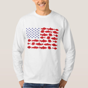 Zaltwater Fish Deep Zee Vist tandwielen Amer T-shirt