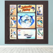 Zaltwater Vist vuurtoren Canvas Afdruk (Insitu (Houten vloer))