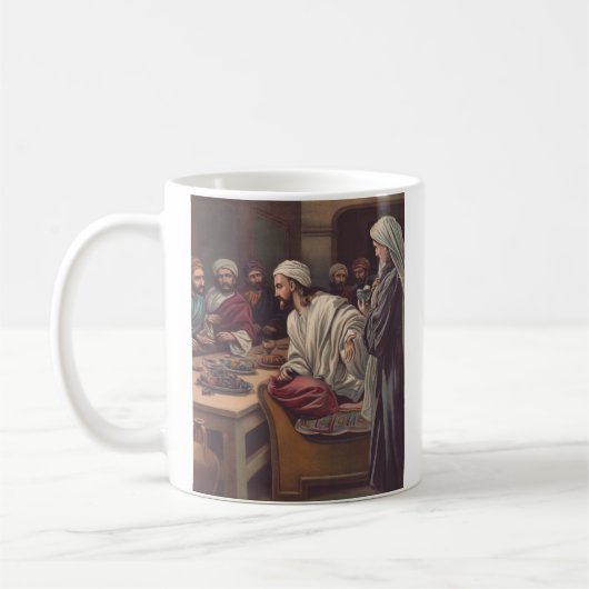 Zalving van Jezus in Bethanië Koffiemok (Links)