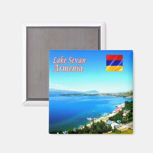 ZAM004 LAKE SEVAN Gegharkunik, Armenië, Magnet (Voorkant / Achterkant)