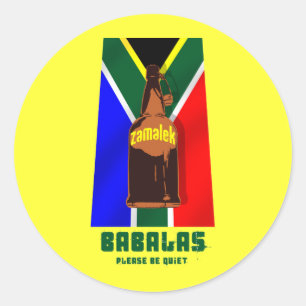 Zamalek - Babalas Wees alsjeblieft stil Ronde Sticker