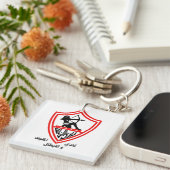 Zamalek SC - Egyptische Koningen en Kampioenen Clu Sleutelhanger (Voorkant Rechts)