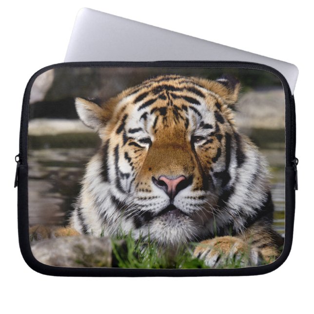 Zambar Tijger Laptophoes Laptop Sleeve (Voorkant)