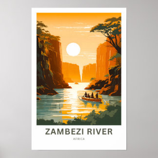 Zambezi River Africa Reisprint Poster