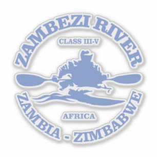 Zambezi River (rood) Sticker