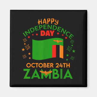 Zambia 61e Onafhankelijkheidsdag Zambia trots Zamb Magneet