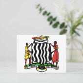 Zambia, Afrika, wapenschild Briefkaart (Staand voorkant)
