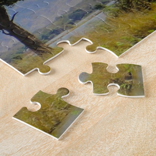 Zambia bergen en meren. legpuzzel (Zijkant)