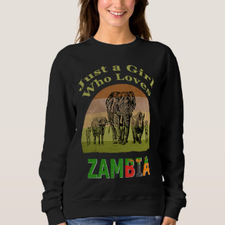 Zambia Big 5 Wildlife with Text Just a Girl Who Lo Trui