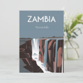 Zambia briefkaart reizen afrika poster print (Staand voorkant)