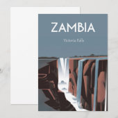 Zambia briefkaart reizen afrika poster print (Voorkant / Achterkant)