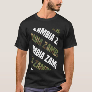 Zambia Camo Pattern Green Camouflage T-shirt