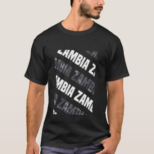 Zambia Camo Pattern Grey Camouflage T-shirt