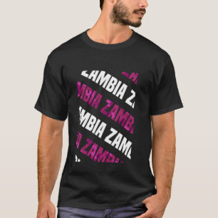 Zambia Camo Pattern Pink Camouflage T-shirt