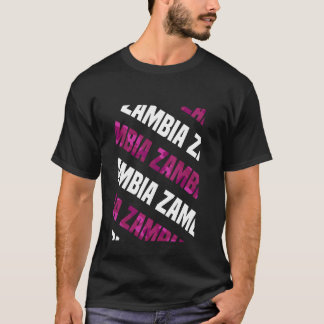 Zambia Camo Pattern Pink Camouflage T-shirt