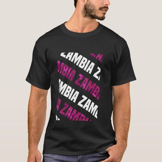 Zambia Camo Pattern Pink Camouflage T-shirt (Voorkant)