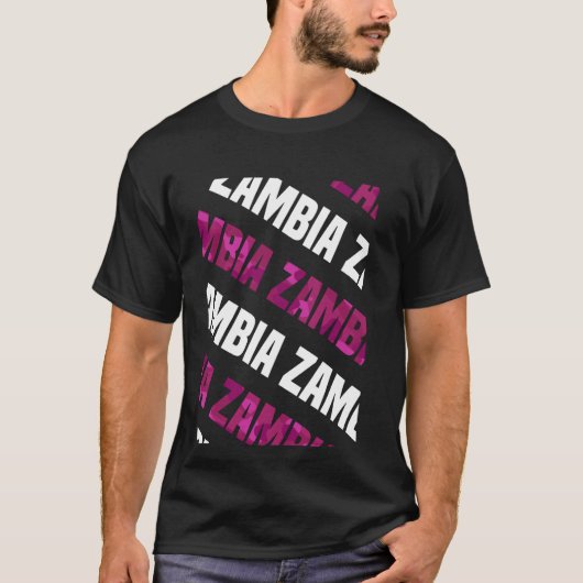 Zambia Camo Pattern Pink Camouflage T-shirt (Voorkant)