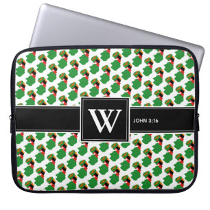 ZAMBIA Christelijke scriptmonogram laptop Laptop Sleeve
