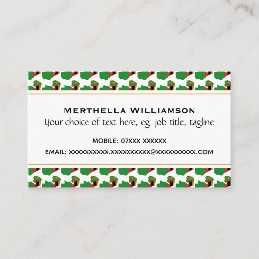 ZAMBIA Christelijke scripts John 3:16 Visitekaartje (Voorkant)