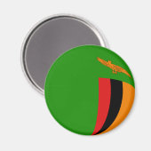 Zambia Fisheye Flag Magnet (Voorkant / Achterkant)
