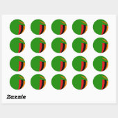 Zambia Fisheye Vlag Sticker (Vel)