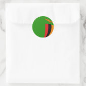 Zambia Fisheye Vlag Sticker (Tas)