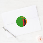 Zambia Fisheye Vlag Sticker (Envelop)