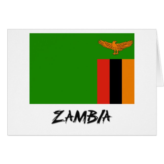 Zambia Flag (Voorkant Horizontaal)