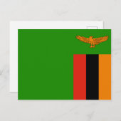 Zambia Flag Briefkaart (Voorkant / Achterkant)