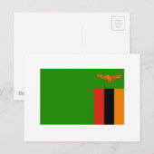 Zambia Flag Briefkaart (Voorkant / Achterkant)