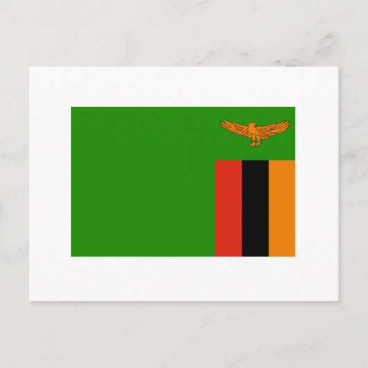 Zambia Flag Briefkaart (Voorkant)