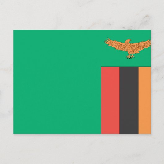Zambia Flag Briefkaart (Voorkant)