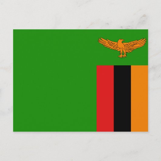 Zambia Flag Briefkaart (Voorkant)