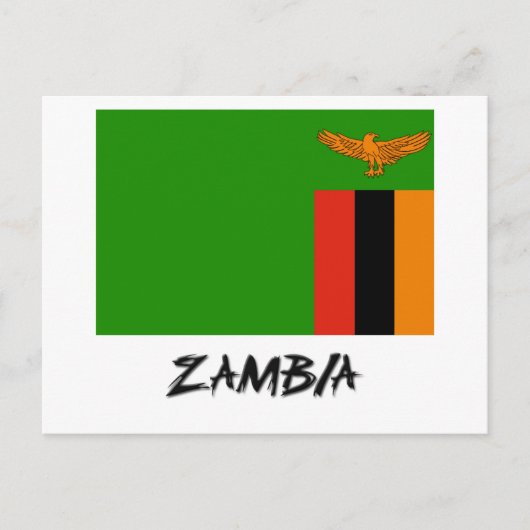 Zambia Flag Briefkaart (Voorkant)
