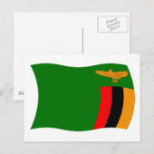 Zambia Flag Briefkaart (Voorkant / Achterkant)