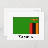 Zambia Flag Briefkaart (Voorkant / Achterkant)