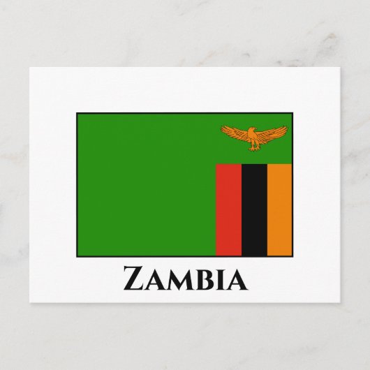 Zambia Flag Briefkaart (Voorkant)